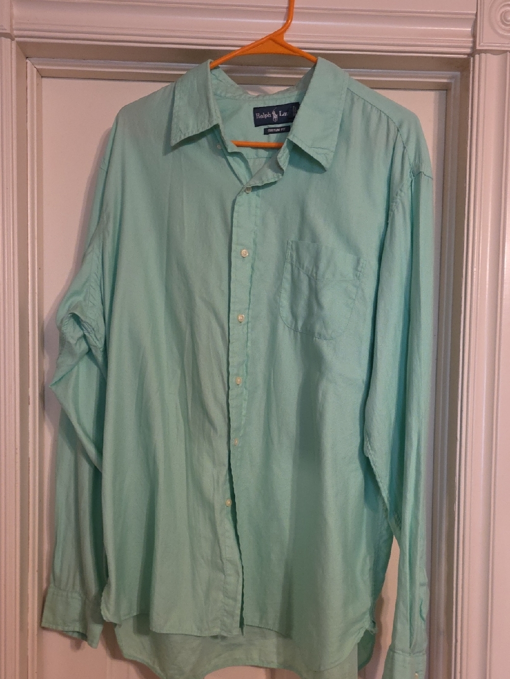 Ralph Lauren Mint Green Long-Sleeve Button-Down Shirt